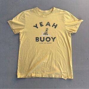Life Is Good Men's Yellow 'Yeah Buoy' Tee